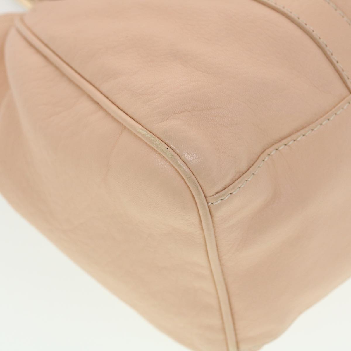 FENDI Buckle Tote Bag Leather Pink tb663