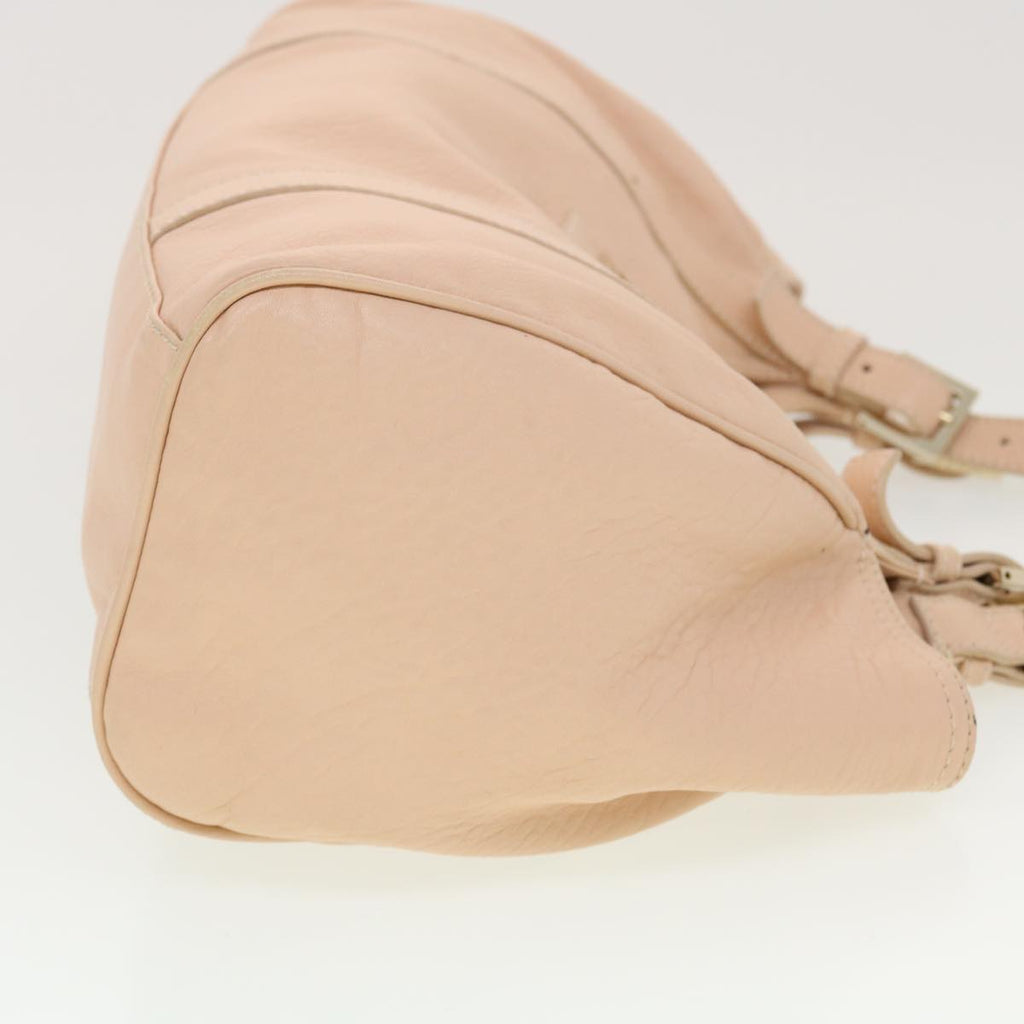 FENDI Buckle Tote Bag Leather Pink tb663