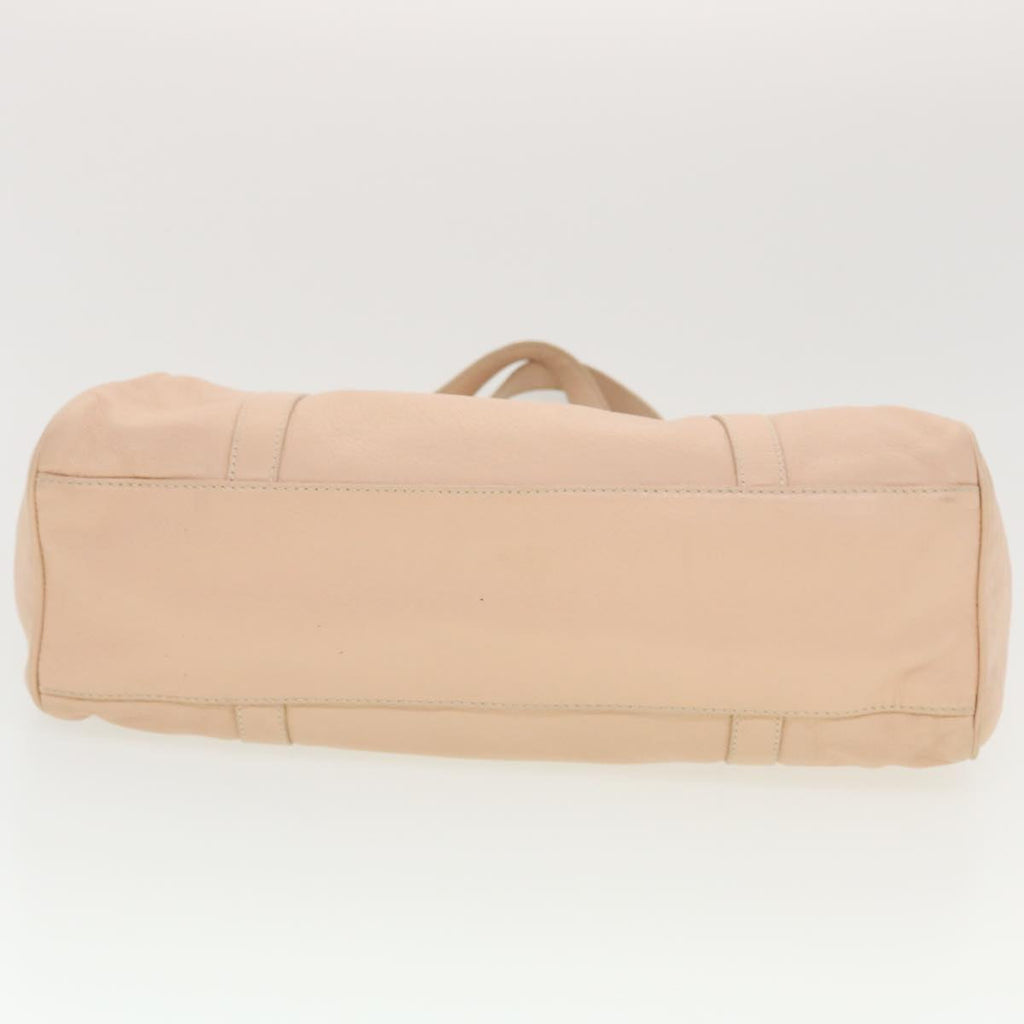 FENDI Buckle Tote Bag Leather Pink tb663