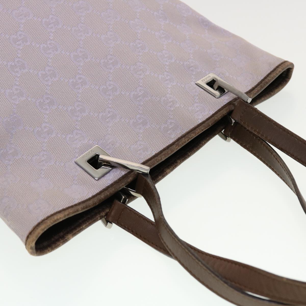 GUCCI GG Canvas Tote Bag Purple Brown 31244 tb674