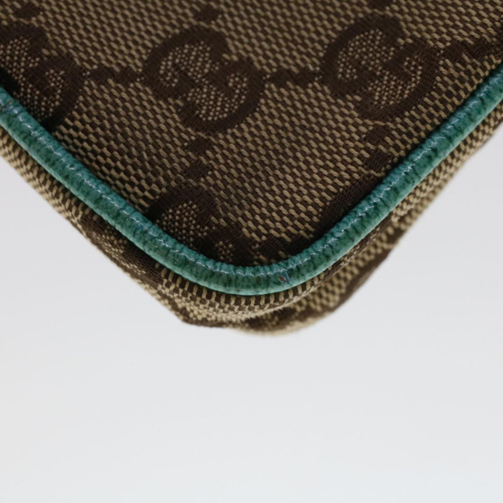GUCCI GG Canvas Cigarette Case Beige Light Blue 115249 tb678
