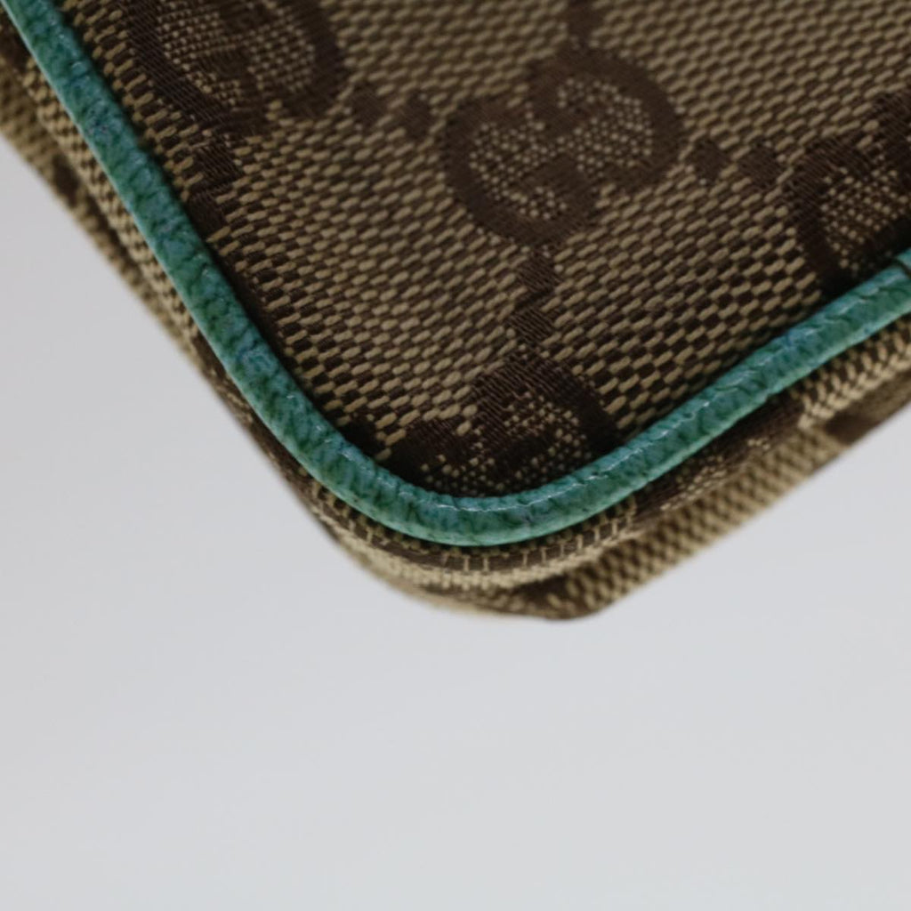 GUCCI GG Canvas Cigarette Case Beige Light Blue 115249 tb678