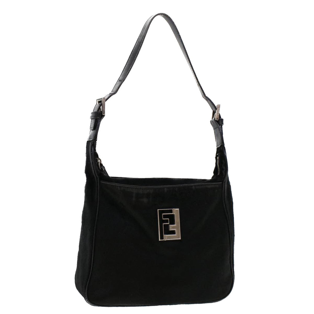 FENDI Shoulder Bag Harako leather Black tb734