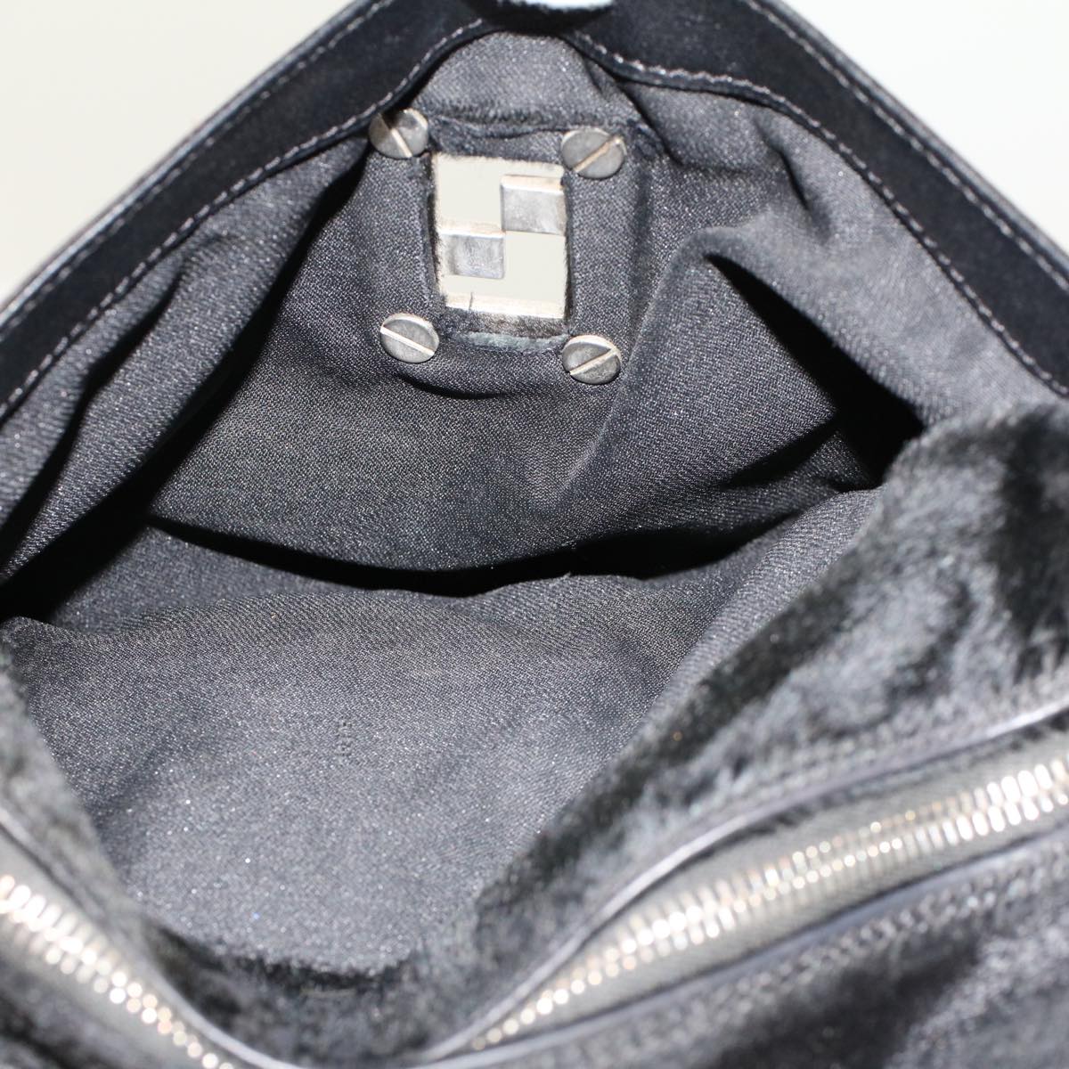 FENDI Shoulder Bag Harako leather Black tb734