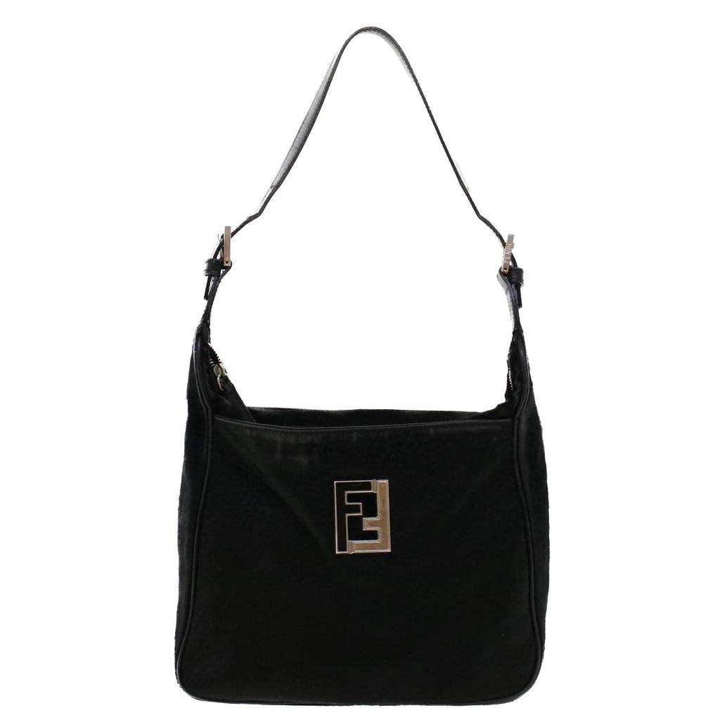 FENDI Shoulder Bag Harako leather Black tb734