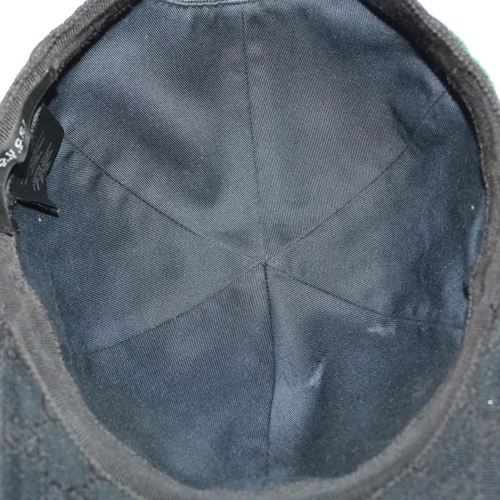 GUCCI GG Canvas Web Sherry Line Cap XL Black Red Green 200035 tb739