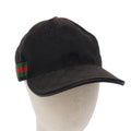 GUCCI GG Canvas Web Sherry Line Cap XL Black Red Green 200035 tb740
