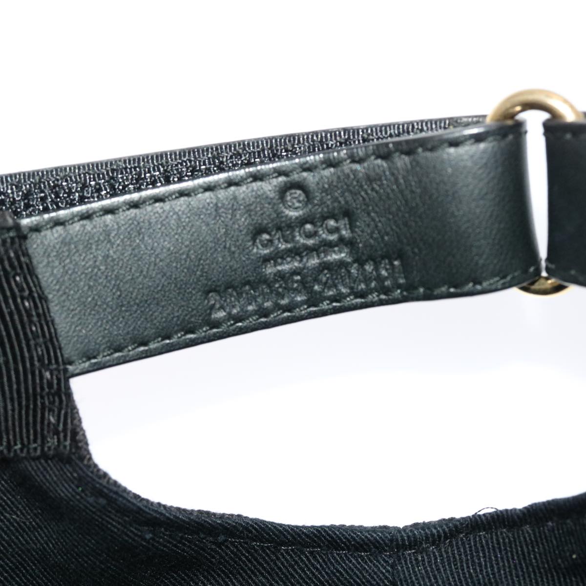 GUCCI GG Canvas Web Sherry Line Cap XL Black Red Green 200035 tb740