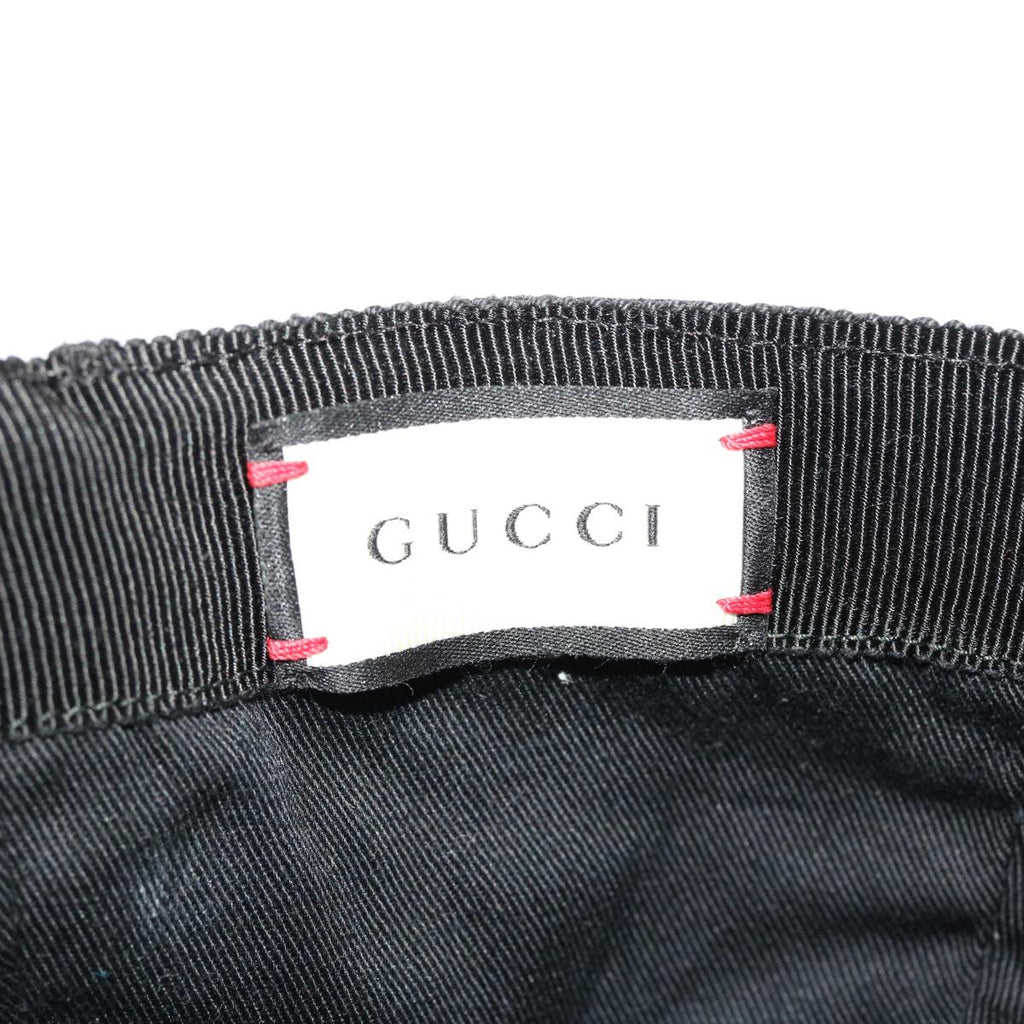 GUCCI GG Canvas Web Sherry Line Cap XL Black Red Green 200035 tb740