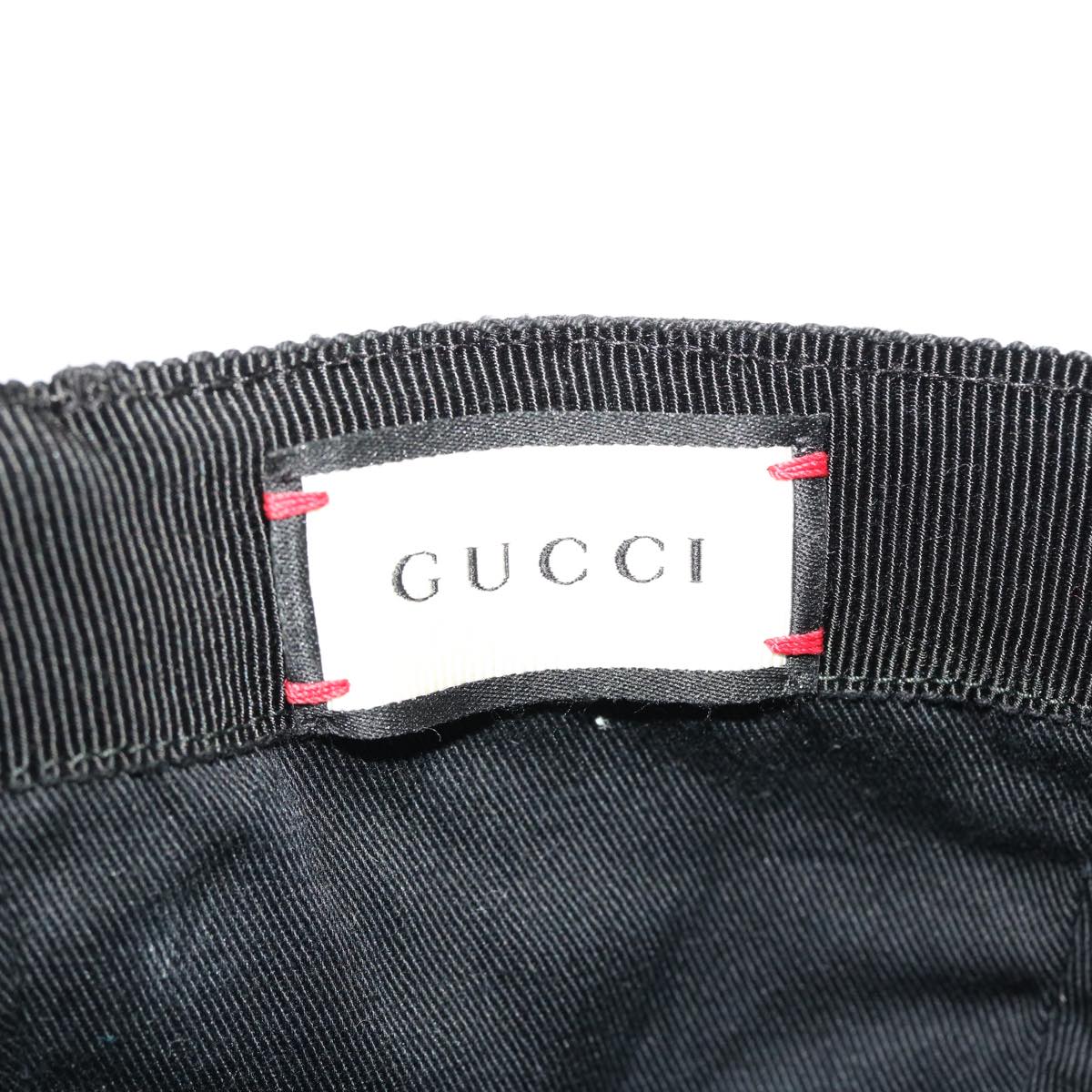 GUCCI GG Canvas Web Sherry Line Cap XL Black Red Green 200035 tb740
