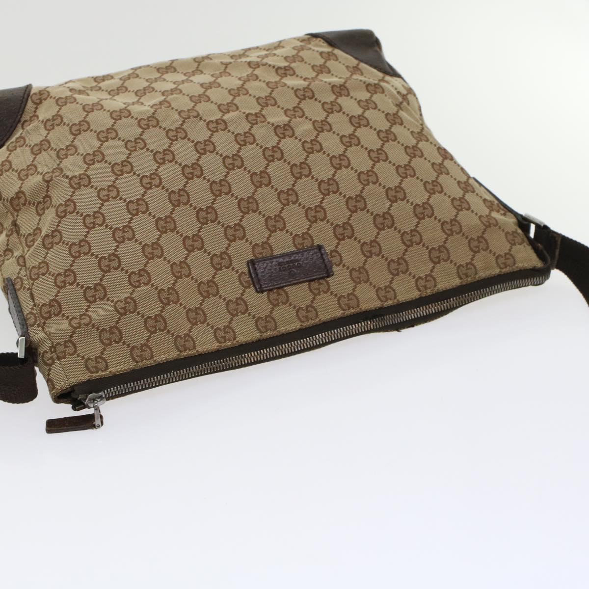 GUCCI GG Canvas Pouch Shoulder Bag 2Set Beige tb790