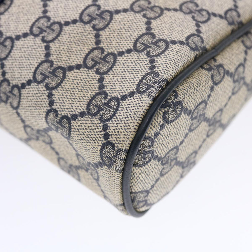 GUCCI GG Canvas Sherry Line Clutch Bag Gray Red Navy 14・014・3553 tb799