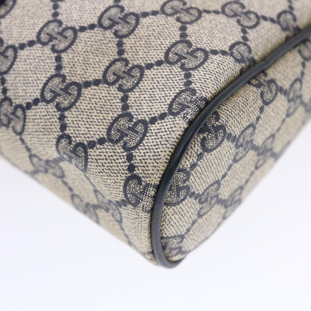 GUCCI GG Canvas Sherry Line Clutch Bag Gray Red Navy 14・014・3553 tb799