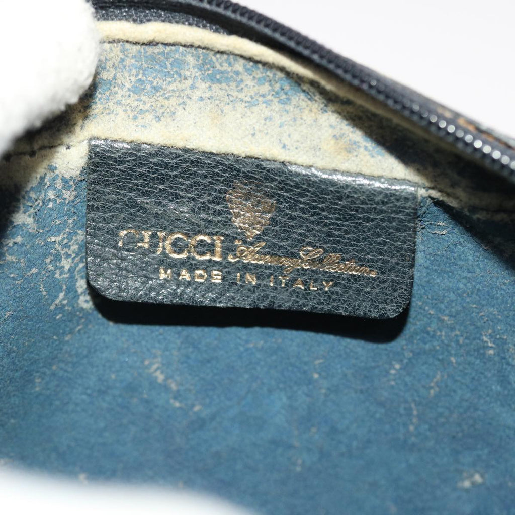 GUCCI GG Canvas Sherry Line Clutch Bag Gray Red Navy 14・014・3553 tb799