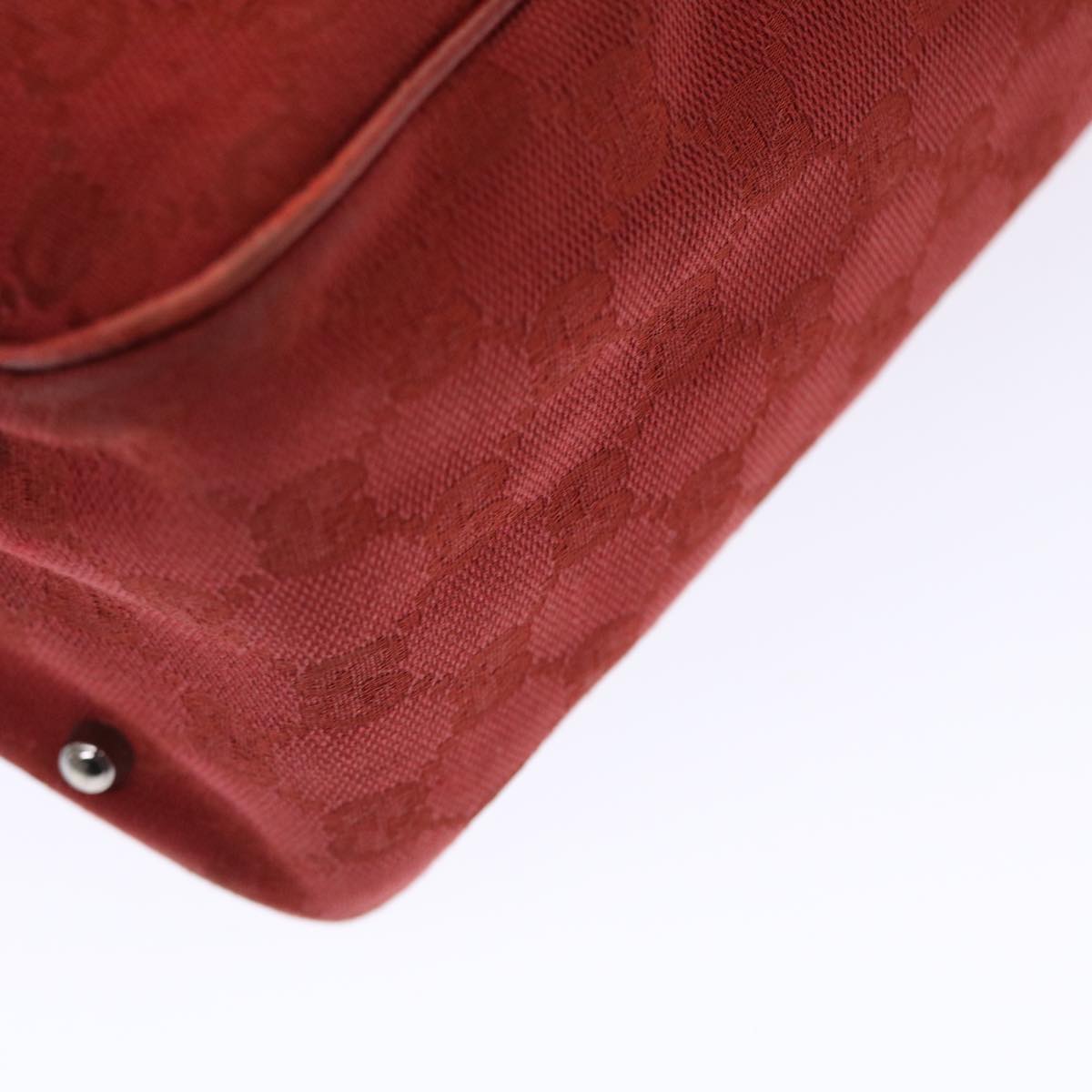 GUCCI GG Canvas Tote Bag Red 113017 tb802
