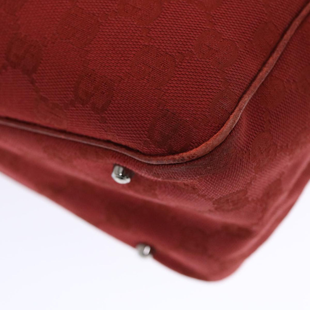 GUCCI GG Canvas Tote Bag Red 113017 tb802