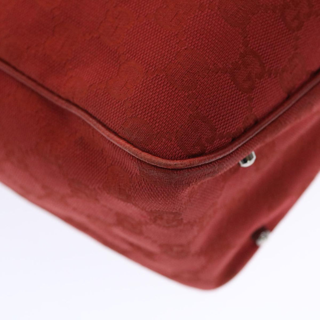 GUCCI GG Canvas Tote Bag Red 113017 tb802