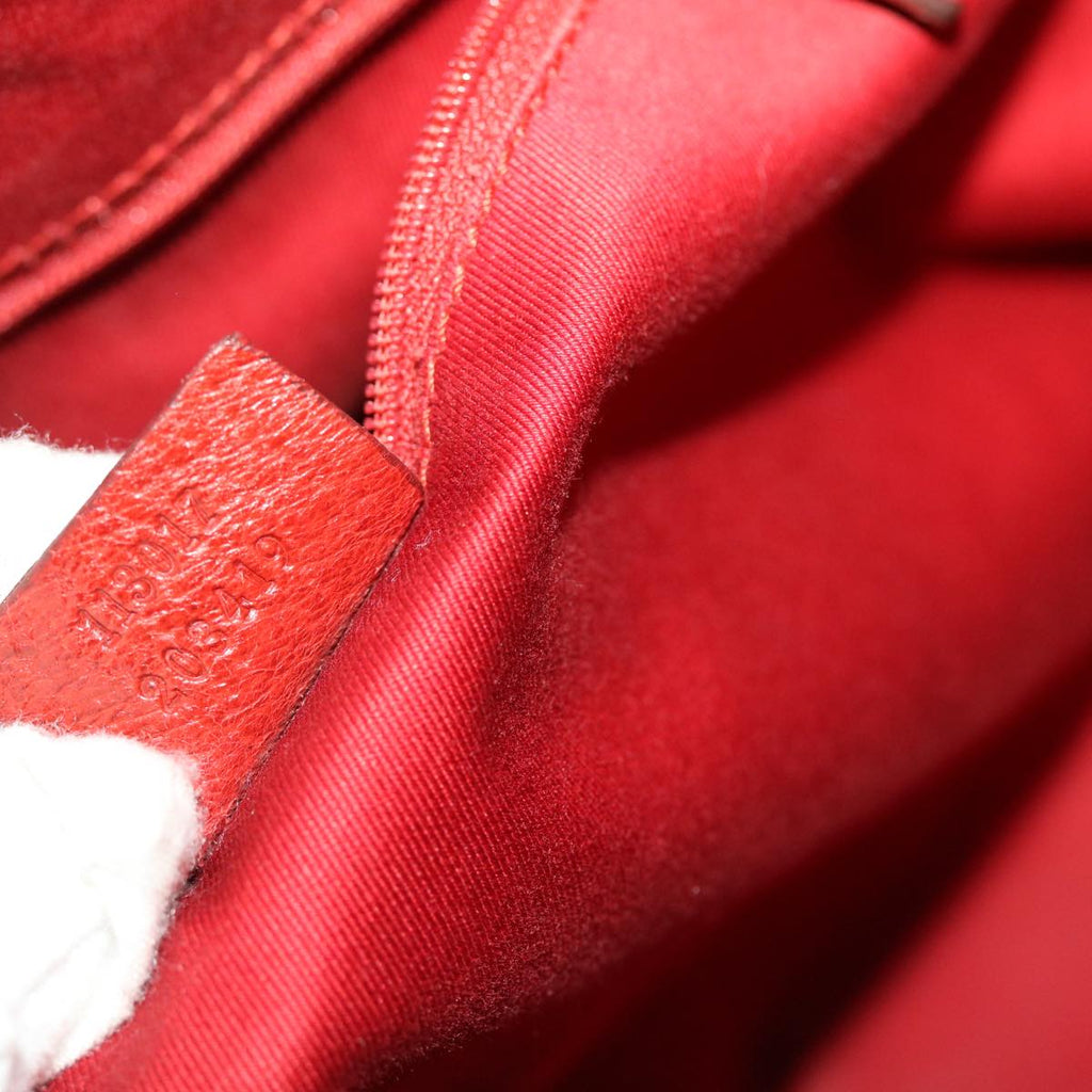 GUCCI GG Canvas Tote Bag Red 113017 tb802