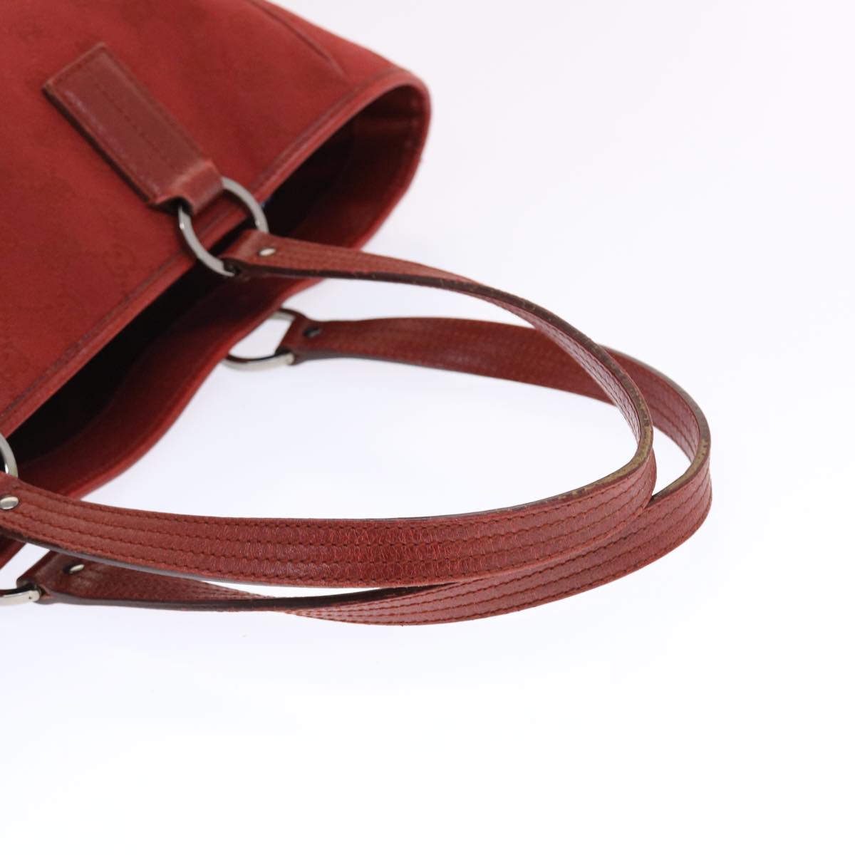 GUCCI GG Canvas Tote Bag Red 113017 tb802
