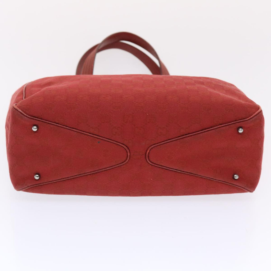 GUCCI GG Canvas Tote Bag Red 113017 tb802