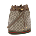 GUCCI GG Canvas Web Sherry Line Shoulder Bag Beige Red Green tb826