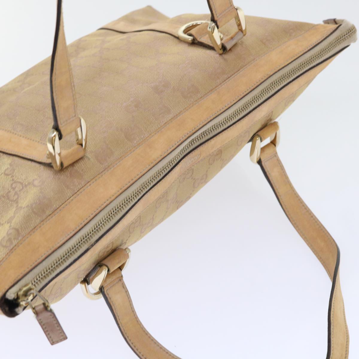 GUCCI GG Canvas Tote Bag Gold 141470 tb863