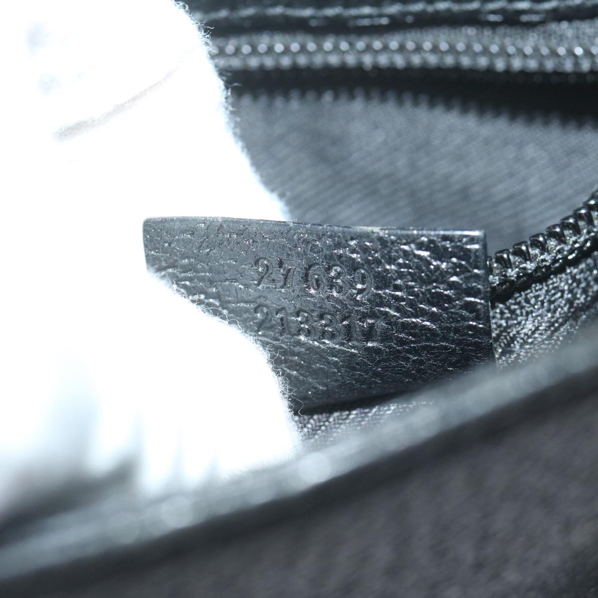 GUCCI GG Canvas Shoulder Bag Black 27639 tb930