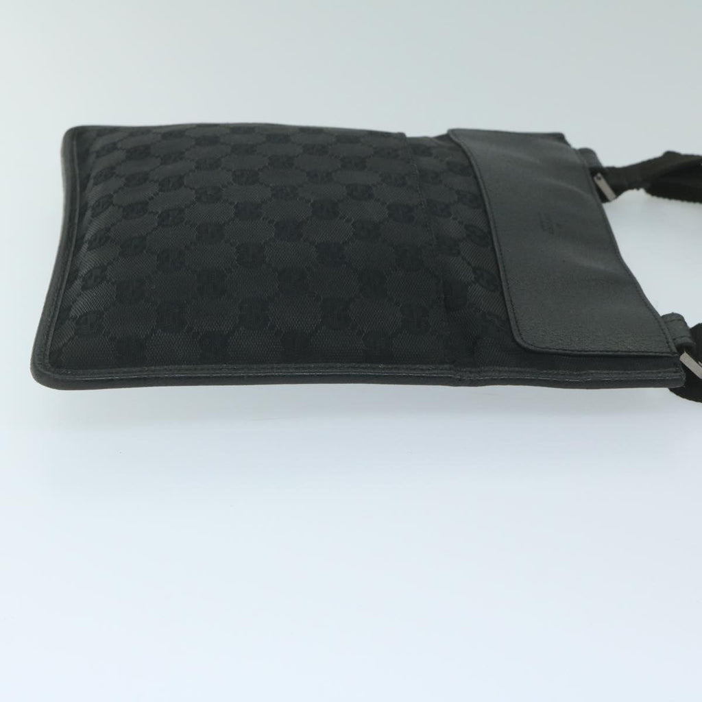 GUCCI GG Canvas Shoulder Bag Black 27639 tb930