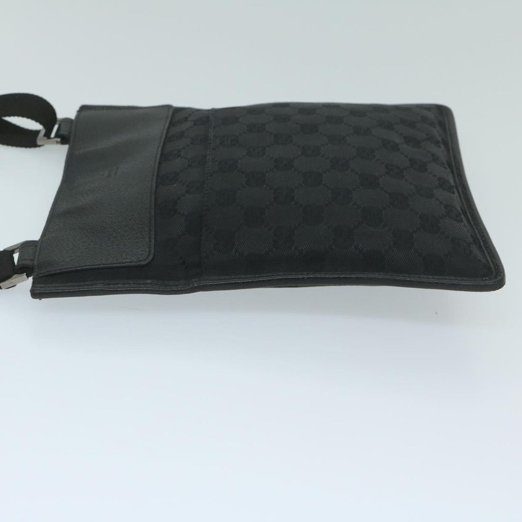 GUCCI GG Canvas Shoulder Bag Black 27639 tb930