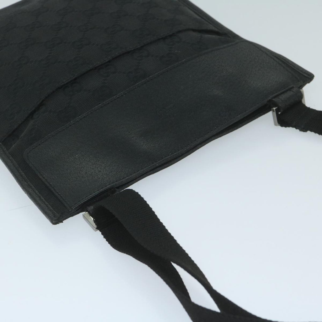 GUCCI GG Canvas Shoulder Bag Black 27639 tb930