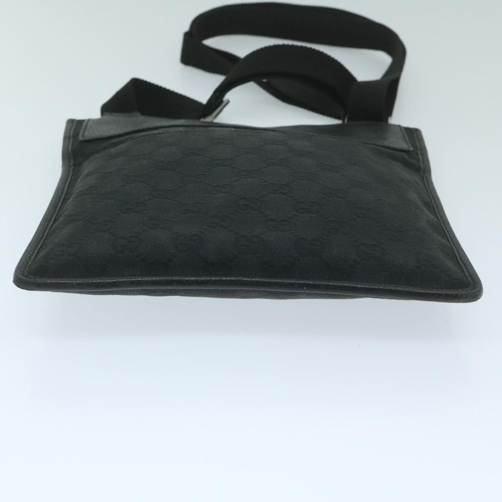 GUCCI GG Canvas Shoulder Bag Black 27639 tb930
