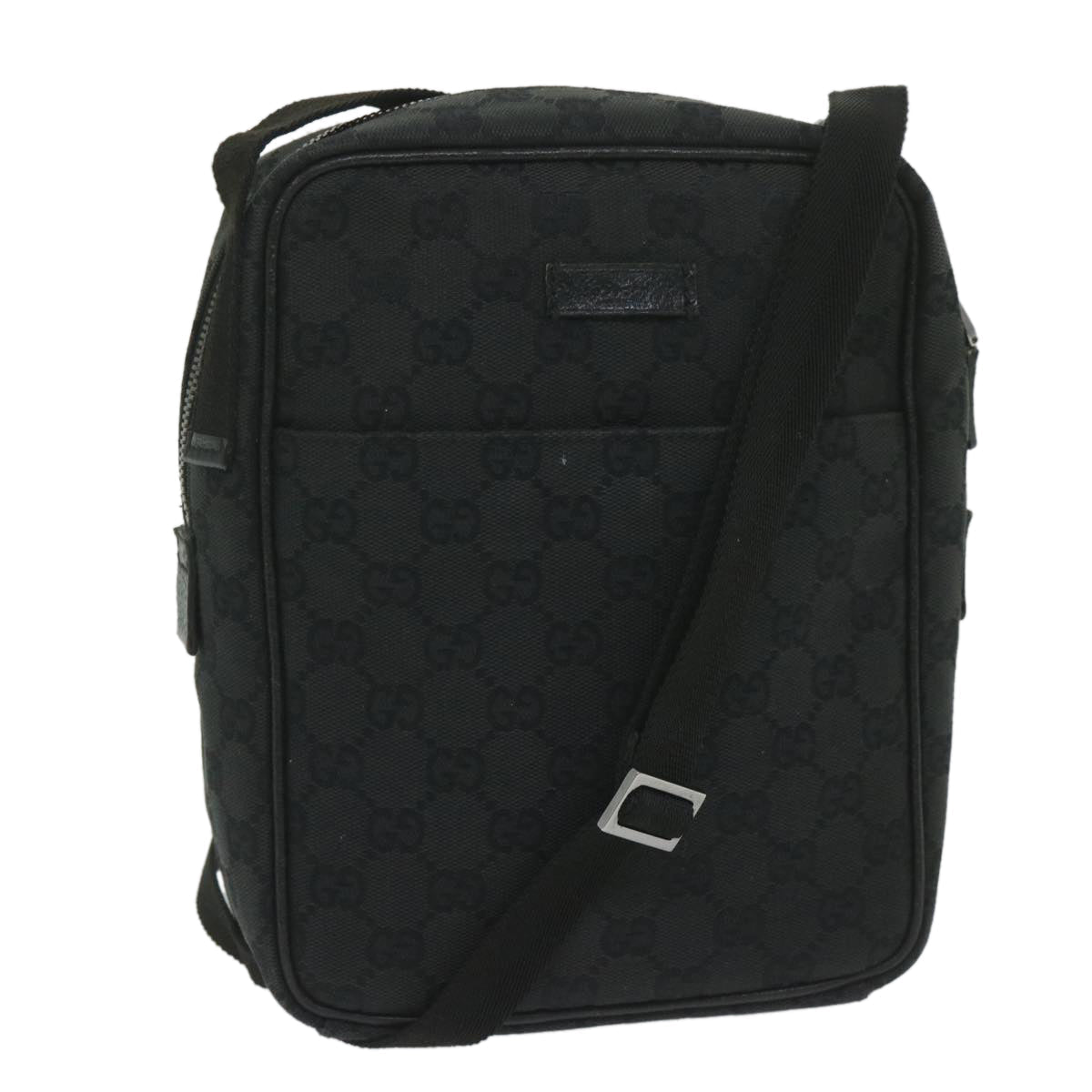 GUCCI GG Canvas Shoulder Bag Black 122759 tb931