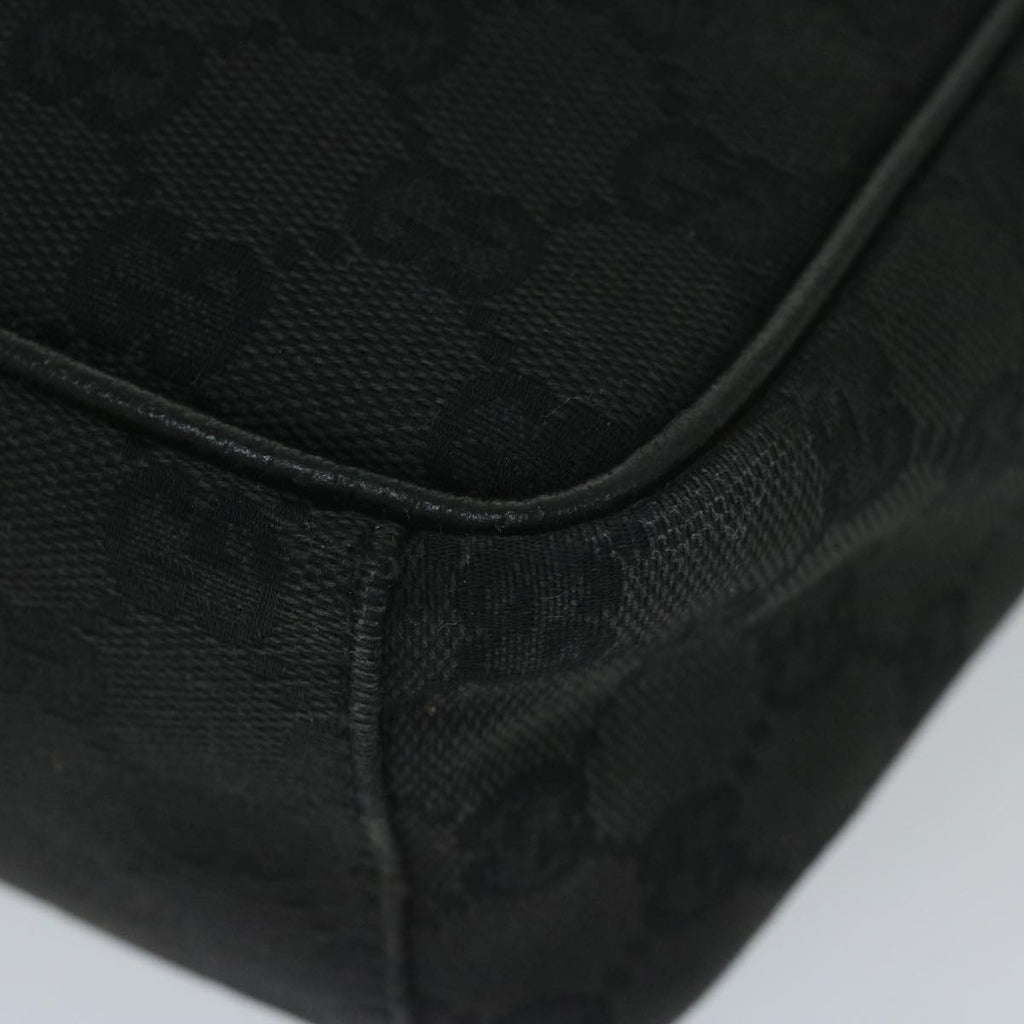 GUCCI GG Canvas Shoulder Bag Black 122759 tb931