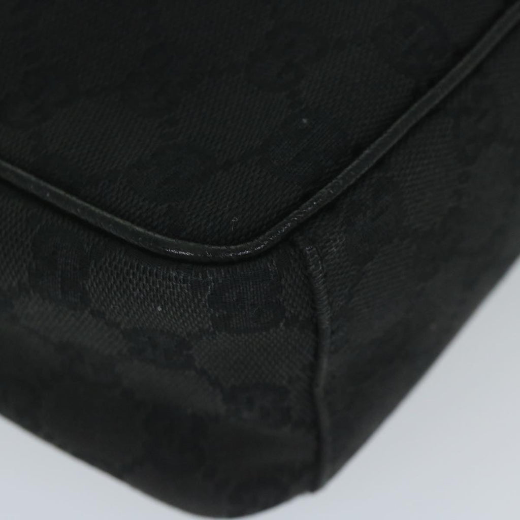 GUCCI GG Canvas Shoulder Bag Black 122759 tb931