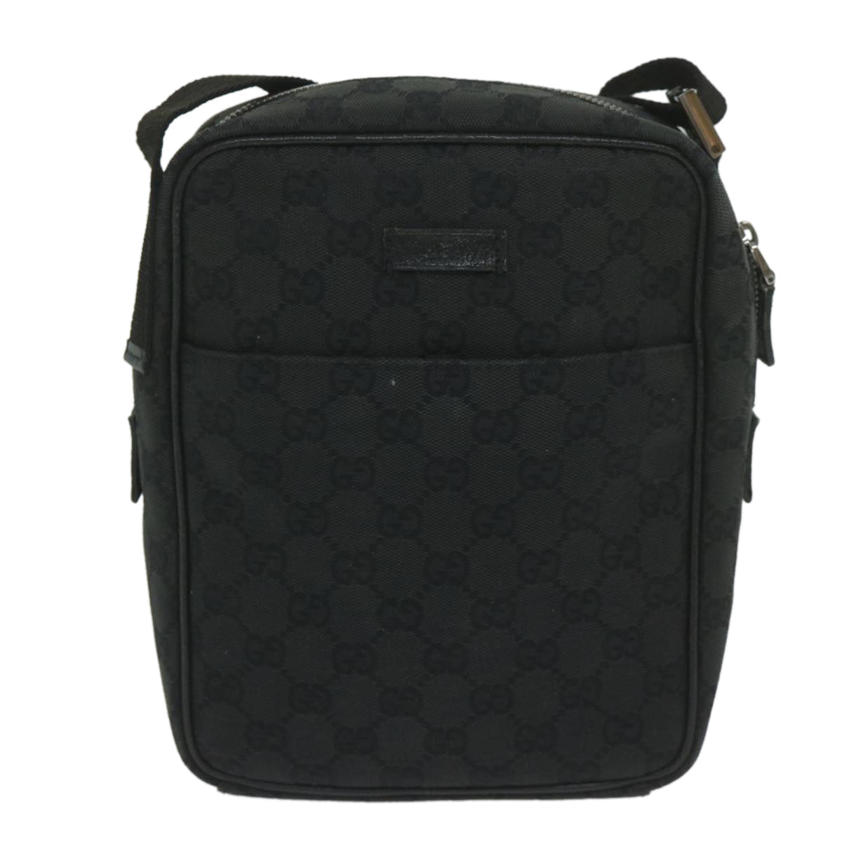 GUCCI GG Canvas Shoulder Bag Black 122759 tb931