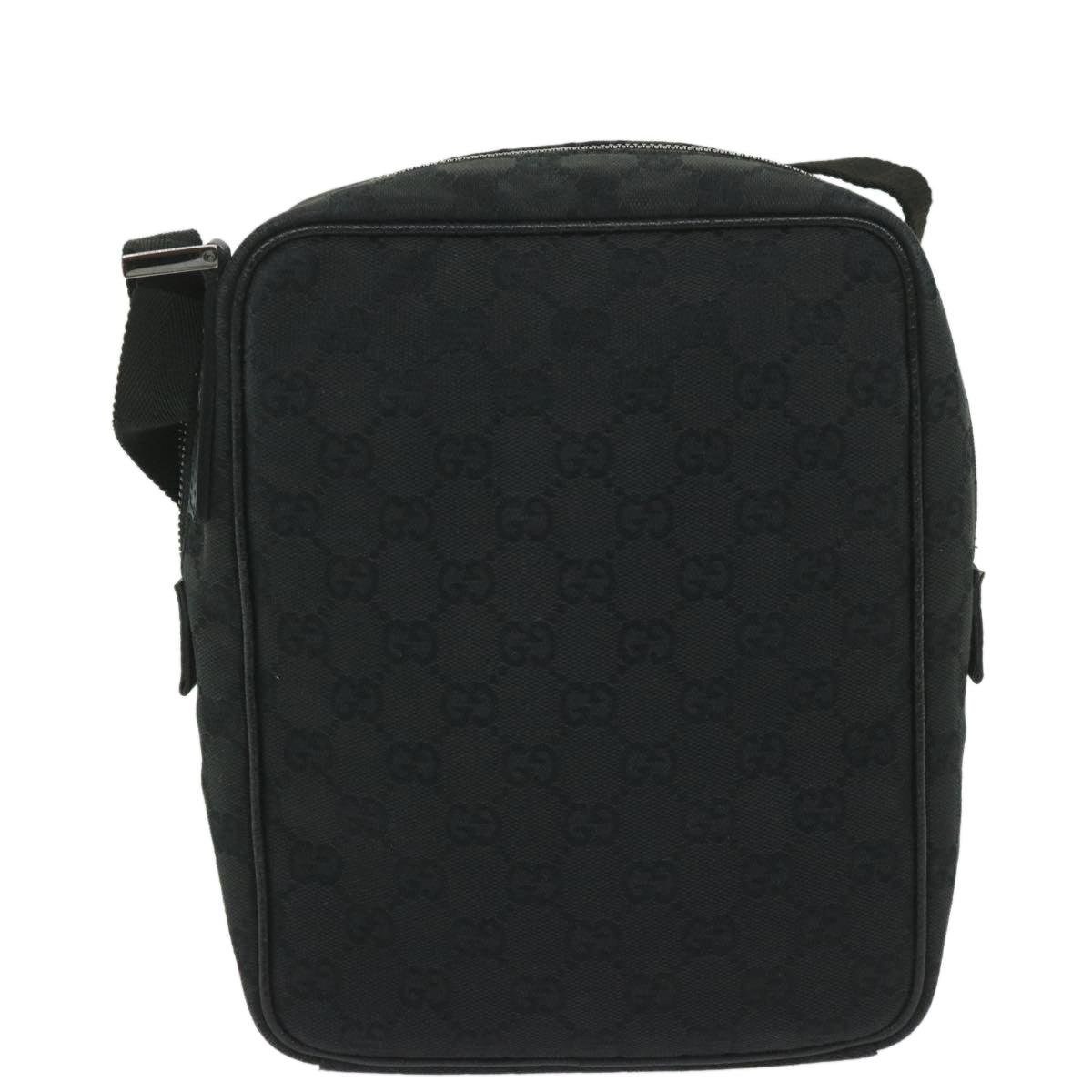 GUCCI GG Canvas Shoulder Bag Black 122759 tb931
