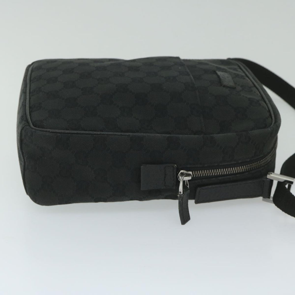 GUCCI GG Canvas Shoulder Bag Black 122759 tb931