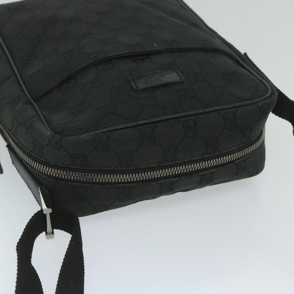 GUCCI GG Canvas Shoulder Bag Black 122759 tb931