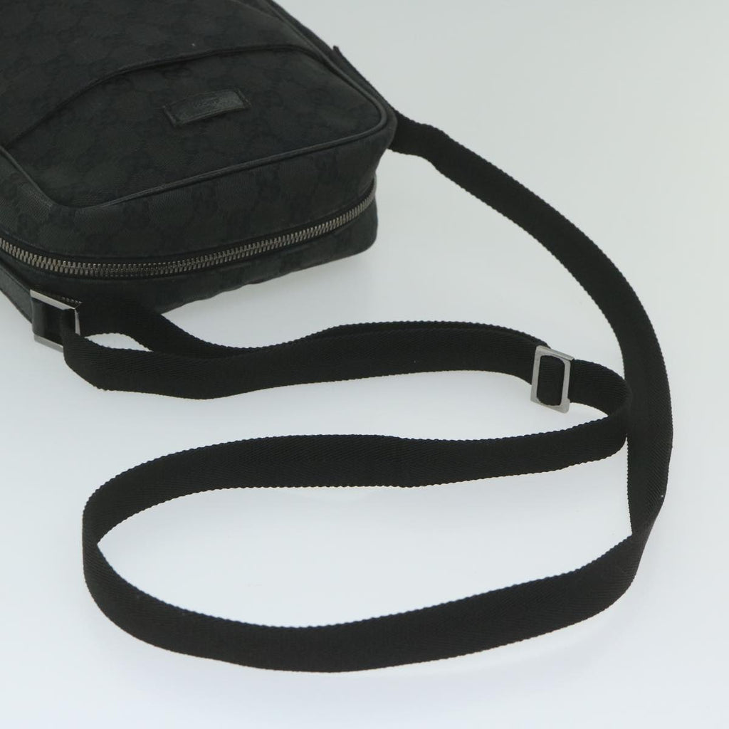 GUCCI GG Canvas Shoulder Bag Black 122759 tb931