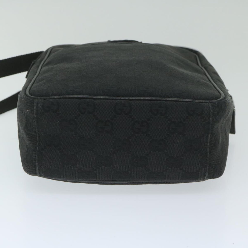 GUCCI GG Canvas Shoulder Bag Black 122759 tb931