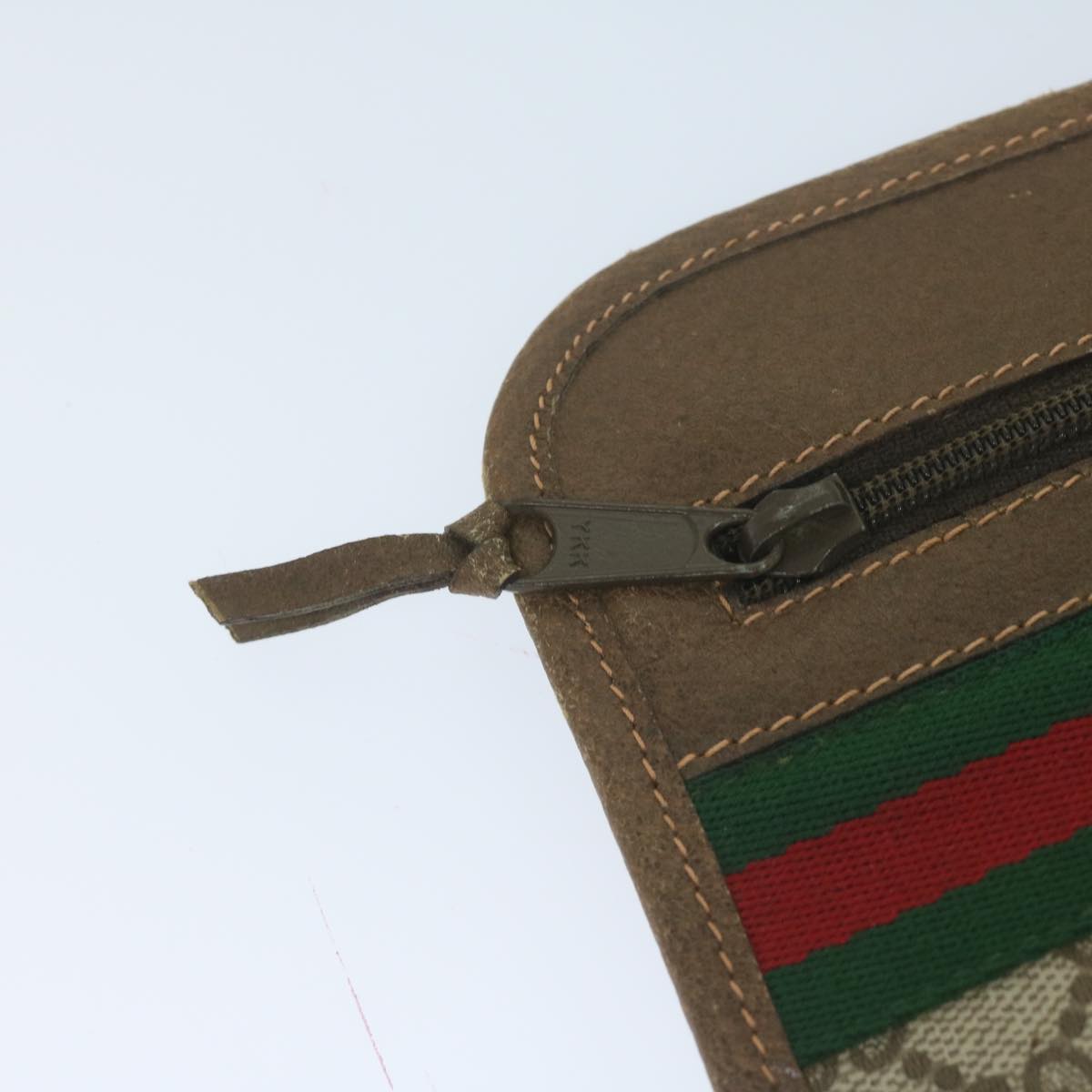 GUCCI GG Supreme Web Sherry Line Briefcase Beige Red Green 89 02 060 tb936
