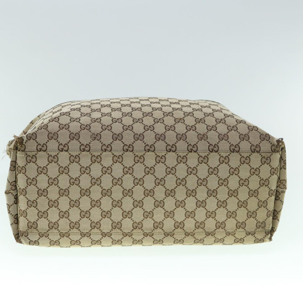 GUCCI GG Canvas Web Sherry Line Mothers Bag Tote Bag Beige Red 155524 tb937