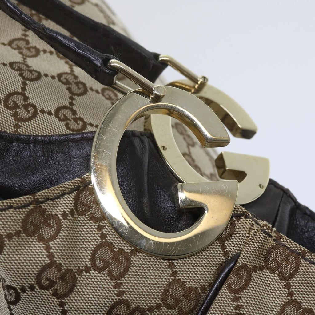 GUCCI GG Canvas Tote Bag Beige 203504 tb972