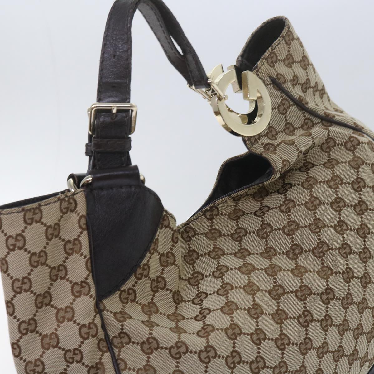 GUCCI GG Canvas Tote Bag Beige 203504 tb972
