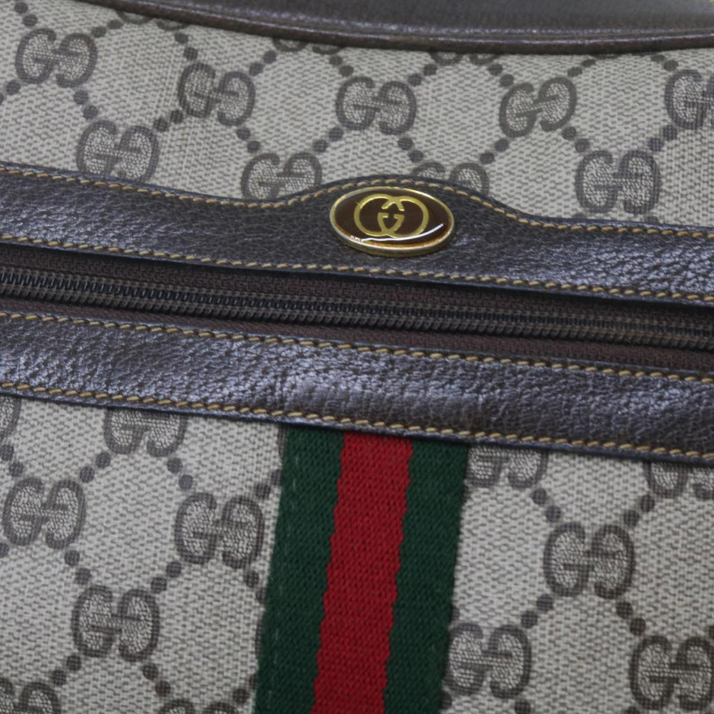 GUCCI GG Supreme Web Sherry Line Shoulder Bag Beige Red Green 010 378 tb988