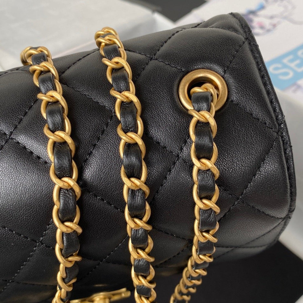 CHLSmall GlamIoor Pack Black For Women Bags 7.6in/19.5cm