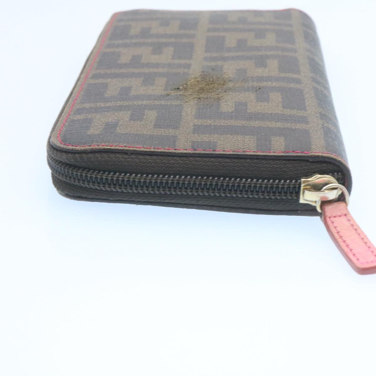 FENDI Zucca Canvas Zip Around Long Wallet Brown th2112