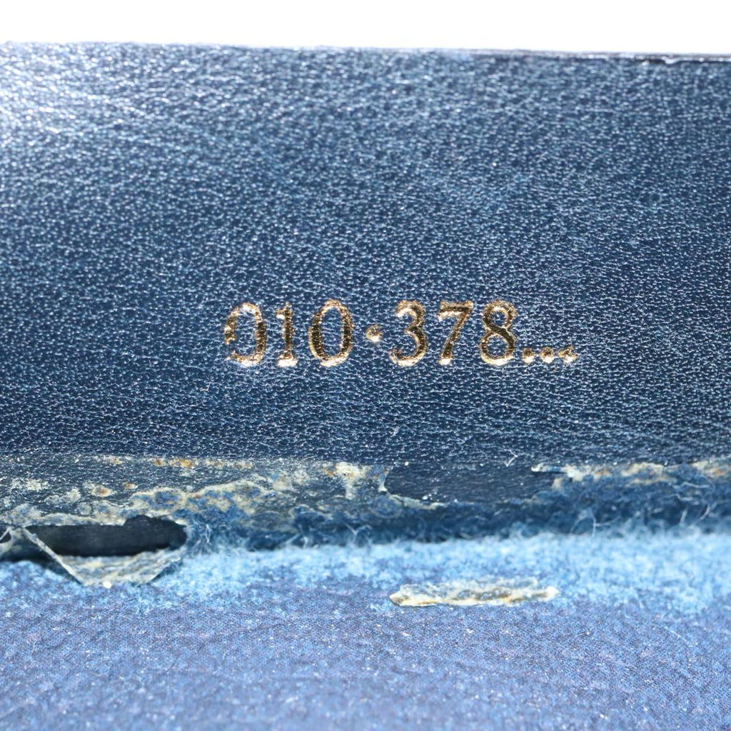 GUCCI Sherry Line GG Canvas Shoulder Bag PVC Leather Navy Red th2484