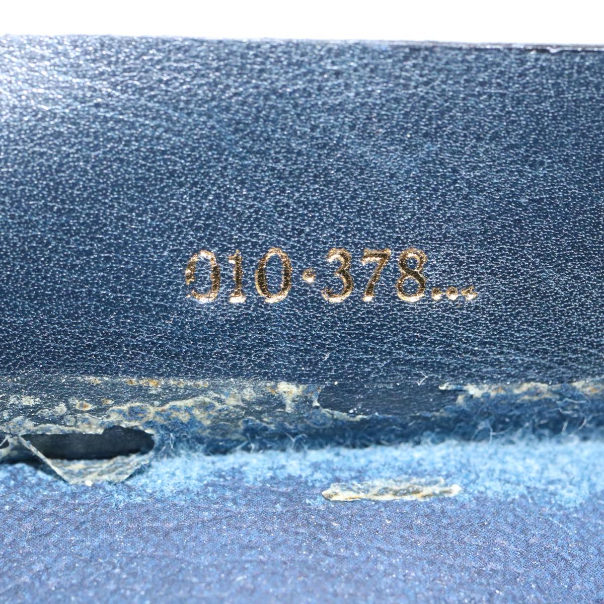 GUCCI Sherry Line GG Canvas Shoulder Bag PVC Leather Navy Red th2484