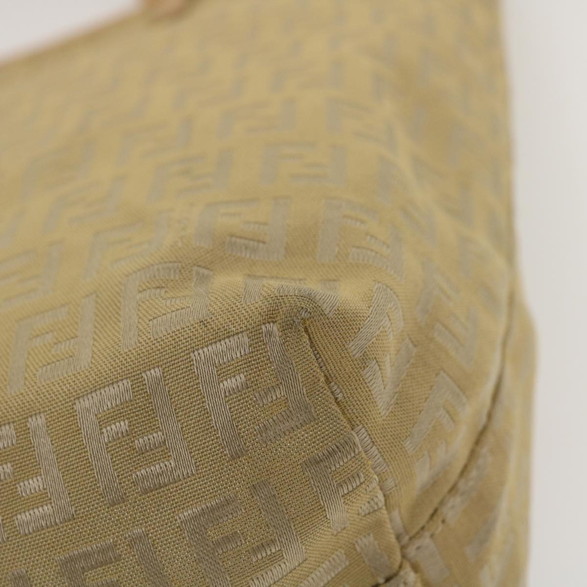 FENDI Zucchino Canvas Tote Bag Beige th2554